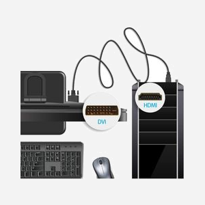 Techly Câble HDMI vers DVI-D 1m Noir - Connecteurs Mâle/Mâle, Résolution 1920x1080, AWG 30, Contacts Plaqué Or, Double Blindage, PVC - Miniature 4