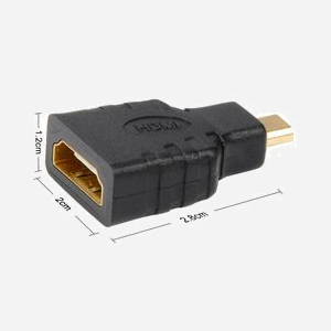Techly Adaptateur Vidéo IADAP-HDMI-MD: Micro HDMI D Mâle vers HDMI Femelle, Contacts Or, Noir, 20x12mm, Compatible CE - Miniature 3