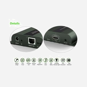 Techly IDATA-EXTIP-383RV4 Récepteur AV 1080p HDBaseT sur Cat5/5e/6 (120m, 60Hz, IR 20-60kHz) Sortie HDMI, Alimentation 5V, Conforme CE/RoHS/WEEE - Miniature 4