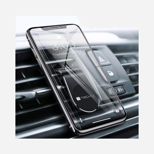Techly I-SMART-UNIALTY Support Passif Magnétique Aluminium pour Smartphone 3.5"-6.5" Voiture, Orientation Horizontale/Verticale, Noir, 41x38x64mm - Miniature 5