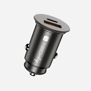 Techly IUSB2-CAR5-AC38W Chargeur Auto Universel 38W Allume-cigare, USB-A & USB-C Quick Charge 3.0, 12-24V, Protections Surcharge/Surtension/CC - Miniature 2