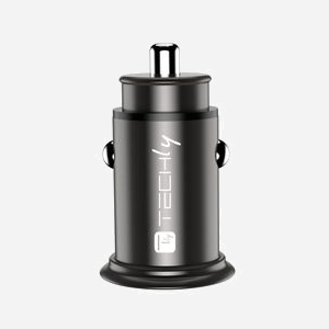 Techly IUSB2-CAR5-AC38W Chargeur Auto Universel 38W Allume-cigare, USB-A & USB-C Quick Charge 3.0, 12-24V, Protections Surcharge/Surtension/CC - Miniature 5