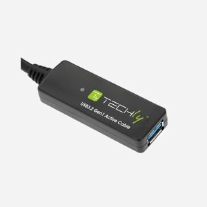 Techly ICUR30200G : Câble USB 3.2 Gen 1 (3.1 Gen 1) A-A, 20m, Noir - Connecteur Mâle vers Femelle, Conforme CE/FCC/RoHS - Miniature 4