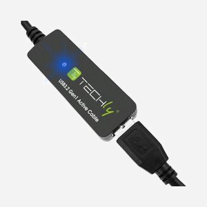 Techly ICUR30200G : Câble USB 3.2 Gen 1 (3.1 Gen 1) A-A, 20m, Noir - Connecteur Mâle vers Femelle, Conforme CE/FCC/RoHS - Miniature 5
