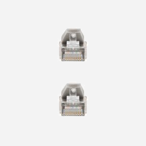 Nanocable 10.20.0803 : Câble réseau Cat6e 3m Gris F/UTP (FTP) RJ45 mâle-mâle, contacts cuivre, blindage connecteur aluminium, AWG24, RoHS - Miniature 3