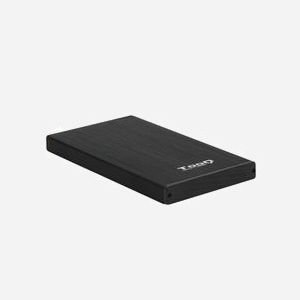 Boîtier HDD TooQ TQE-2527B 2.5" SATA I/II/III USB 3.2 Gen 1 (3.1 Gen 1) Aluminium Noir, Support 3 To, Compatible Windows/Mac OS/Linux
