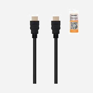 Nanocable 10.15.3601: Câble HDMI 2.0, 1m, Type A mâle/mâle, Ethernet, 3D, ARC, 3840x2160 60Hz, contacts plaqués or, noir - Miniature 2