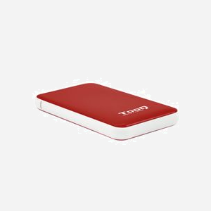 TooQ TQE-2528R Boîtier SSD 2.5" SATA III, USB 3.2 Gen 1 Micro-USB, ABS Rouge, Support UASP, FAT32/HFS/NTFS/ext2, Windows/macOS/Linux