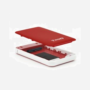 TooQ TQE-2528R Boîtier SSD 2.5" SATA III, USB 3.2 Gen 1 Micro-USB, ABS Rouge, Support UASP, FAT32/HFS/NTFS/ext2, Windows/macOS/Linux - Miniature 2