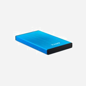 Boîtier HDD TooQ TQE-2527BL 2.5" USB 3.2 Gen 1 (3.1 Gen 1) Micro-USB B Aluminium Noir/Bleu SATA II/III Support 3 To Compatible Windows/macOS/Linux - Miniature 1