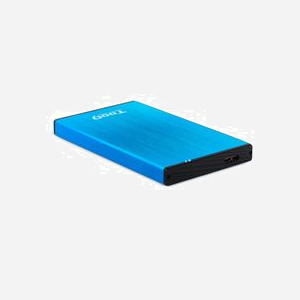 Boîtier HDD TooQ TQE-2527BL 2.5" USB 3.2 Gen 1 (3.1 Gen 1) Micro-USB B Aluminium Noir/Bleu SATA II/III Support 3 To Compatible Windows/macOS/Linux - Miniature 2