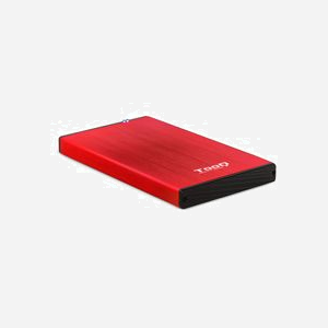 Boîtier HDD TooQ TQE-2527R 2.5" SATA/SATA II/SATA III USB 3.2 Gen 1 (USB 3.1 Gen 1) Micro-USB B Aluminium Noir/Rouge - Supporte 3 To - Miniature 1