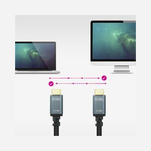 Nanocable 10.15.8002: Câble HDMI 2.1 2m, HDMI Type A, Contacts Or, 48 Gbit/s, 3D, HDR, ARC, Blindage Mylar, Résolution 7680x4320 - Miniature 4