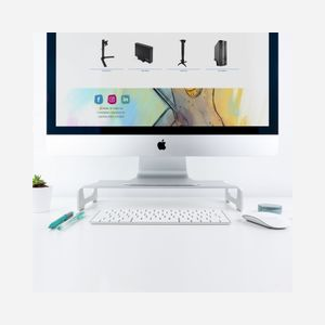 Support écran plat bureau TooQ TQMR0004 argent, pour écran jusqu'à 33cm (13"), charge max 20kg, montage autonome, aluminium, 400x210x63mm - Miniature 4
