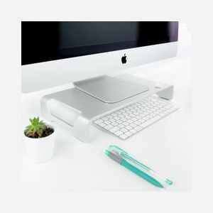 Support écran plat bureau TooQ TQMR0004 argent, pour écran jusqu'à 33cm (13"), charge max 20kg, montage autonome, aluminium, 400x210x63mm - Miniature 5