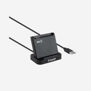 TooQ Lecteur Carte à Puce Interne USB 2.0 Noir - Compatibilité ISO-7816, EMV2 2000 Level 1, DNIe 3.0, Windows, macOS, Linux - 70x45x57mm