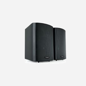 TooQ Enceintes 2.0 TQOWS-01B Noir, 70-16000Hz, Woofer 5", Tweeter 0.5", Entrées RCA/AUX, Montage Mural, 100-240V - Miniature 1