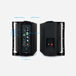 TooQ Enceintes 2.0 TQOWS-01B Noir, 70-16000Hz, Woofer 5", Tweeter 0.5", Entrées RCA/AUX, Montage Mural, 100-240V - Miniature 3