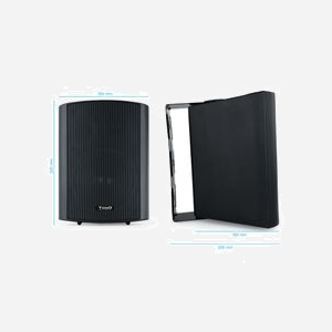 TooQ Enceintes 2.0 TQOWS-01B Noir, 70-16000Hz, Woofer 5", Tweeter 0.5", Entrées RCA/AUX, Montage Mural, 100-240V - Miniature 4