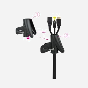 Nanocable 10.36.0002-BK Manchon de Câble Noir, Plastique, Diamètre Interne 2.5cm, Longueur 2000mm, Conforme RoHS, 1 Pièce. - Miniature 2