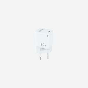 TooQ Chargeur Secteur Universel 30W GaN TQWC-GANPD30WT - USB Type-C, Charge Rapide, 100-240V, 5V/9V-3A, Blanc, Compatible Windows/Mac
