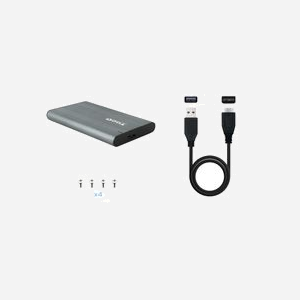 TooQ TQE-2503G Boîtier Externe 2.5" pour HDD/SSD SATA I/II/III USB 3.2 Gen 1 (3.1 Gen 1) Micro-USB B Gris - Support UASP, 2To Max, 78x123x14mm - Miniature 3