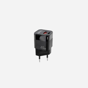 TooQ TQWC-QCPD20 Chargeur Secteur Universel 20W - 1x USB 2.0, 1x USB-C - Charge Rapide - 100-240V - Noir - Compatible Windows/Mac - Miniature 1