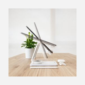 TooQ PH-HERMES-LUNA Support Passif Bureau pour Mobile/Tablette 12.9" Max, Rotation 360°, Hauteur Ajustable, Pliable, Blanc, Charge Max 1kg - Miniature 2