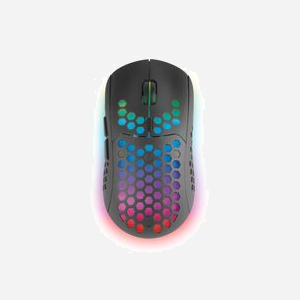 Mars Gaming MMW3 Souris RF sans fil Optique 3200 DPI, 6 Boutons, Design Ergonomique Droitier, Batterie Rechargeable Li-Ion, RGB Flow, Noir - Miniature 1