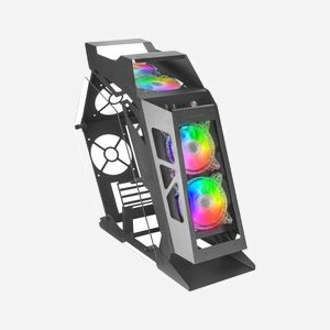 Mars Gaming MC61 Tower PC Noir, Micro-ATX/Mini-ITX, Double Fenêtre Verre Trempé, 4 Ventilateurs 120mm ARGB, Refroidissement Liquide, USB 3.2 Gen 1 - Miniature 4