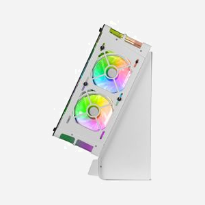 Mars Gaming MCBW Boîtier PC Tower Blanc, Verre Trempé, ATX/Micro-ATX/Mini-ITX, USB 3.2, Refroidissement Liquide, GPU 455mm, Radiateur 360mm - Miniature 2