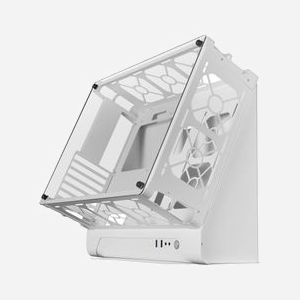Mars Gaming MCBW Boîtier PC Tower Blanc, Verre Trempé, ATX/Micro-ATX/Mini-ITX, USB 3.2, Refroidissement Liquide, GPU 455mm, Radiateur 360mm - Miniature 3