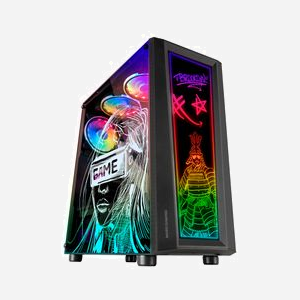 Mars Gaming MCART Boîtier PC Midi Tower Noir ATX/Micro-ATX/Mini-ITX, Acrylique/Verre Trempé, 1x120mm ARGB, USB 3.2 Gen 1, Ventilateurs x6 max, Refroidissement liquide - Miniature 2