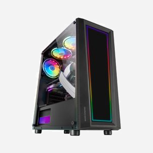 Mars Gaming MCART Boîtier PC Midi Tower Noir ATX/Micro-ATX/Mini-ITX, Acrylique/Verre Trempé, 1x120mm ARGB, USB 3.2 Gen 1, Ventilateurs x6 max, Refroidissement liquide - Miniature 5