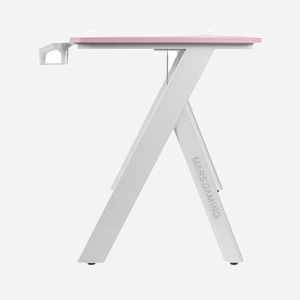 Mars Gaming MGD100RGBP Bureau Gaming 100x60cm, Plateau Fibre Carbone Rose, Cadre Acier Blanc, Rétroéclairage RGB, Supports Casque/Boisson, <100kg - Miniature 4