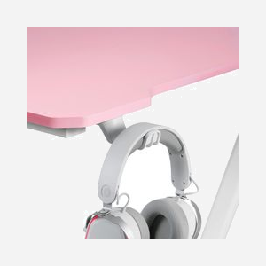 Mars Gaming MGD100RGBP Bureau Gaming 100x60cm, Plateau Fibre Carbone Rose, Cadre Acier Blanc, Rétroéclairage RGB, Supports Casque/Boisson, <100kg - Miniature 5