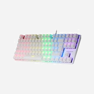 Mars Gaming MK80WBFR Clavier Gamer USB AZERTY FR Blanc Mécanique TKL Anti-Poussière Rétroéclairage RGB Anti-Ghosting Compatible Windows/macOS/Linux - Miniature 2