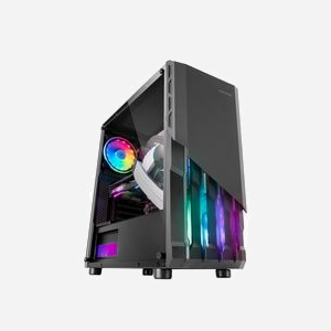 Mars Gaming MC-X2 Tower Noir - Boîtier PC Moyen Tour ATX/microATX/Mini-ITX, 2x120mm FRGB, USB 3.2 Gen 1, Acier, Longueur GPU 317mm, Hauteur Ventirad 158mm - Miniature 1
