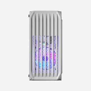 Mars Gaming MCS2W Mini Tower Blanc Micro-ATX/Mini-ITX, 1x3.5", 2x2.5", 2x120mm FRGB, Ventirad CPU 145mm, GPU 256mm, USB 3.2 Gen 1, fenêtre latérale. - Miniature 2