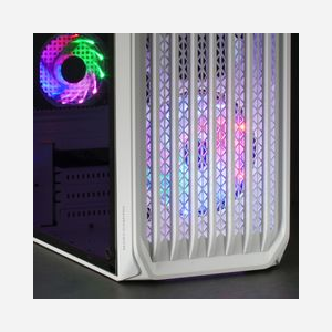 Mars Gaming MCS2W Mini Tower Blanc Micro-ATX/Mini-ITX, 1x3.5", 2x2.5", 2x120mm FRGB, Ventirad CPU 145mm, GPU 256mm, USB 3.2 Gen 1, fenêtre latérale. - Miniature 3