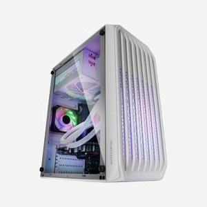 Mars Gaming MCS2W Mini Tower Blanc Micro-ATX/Mini-ITX, 1x3.5", 2x2.5", 2x120mm FRGB, Ventirad CPU 145mm, GPU 256mm, USB 3.2 Gen 1, fenêtre latérale. - Miniature 4