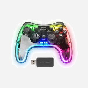 Mars Gaming MGP24 Manette de Jeu Sans Fil 2.4GPRO, Rétroéclairage RGB, Vibration Haptique, PC/PS3/PS4/Xbox 360/Android/MAC, Batterie 10h - Miniature 5