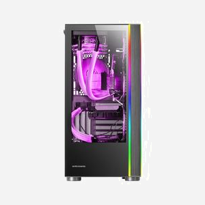 Mars Gaming MCULTRA Tour PC E-ATX XXL Noire, Double Fenêtre Verre Trempé, ARGB, Compatible Refroidissement Liquide (jusqu'à 360mm), 390mm GPU, 2x 3.5", 5x 2.5" - Miniature 2