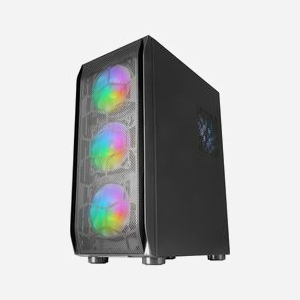 Mars Gaming MCKX - Boîtier PC Tower E-ATX Noir - CPU Freezer - 5 Ventilateurs ARGB - Compatible Radiateurs 360/280 - 2x 3.5" - 4x 2.5" - USB 3.2 Gen 1 - Miniature 2