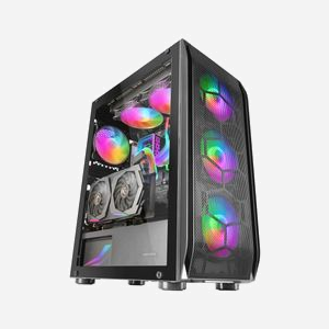 Mars Gaming MCKX - Boîtier PC Tower E-ATX Noir - CPU Freezer - 5 Ventilateurs ARGB - Compatible Radiateurs 360/280 - 2x 3.5" - 4x 2.5" - USB 3.2 Gen 1 - Miniature 5