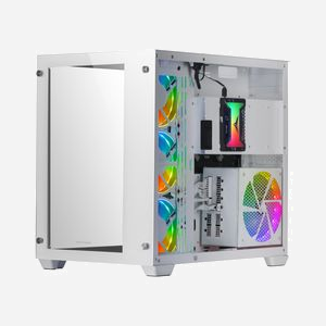 Mars Gaming MCV3W Boîtier PC Tower Blanc, E-ATX, Double Fenêtre Verre Trempé, 418mm GPU, Refroidissement Liquide 360mm, USB 3.2 Gen 1, Filtre Poussière - Miniature 5