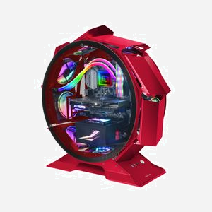 Boîtier PC Tower Mars Gaming MCORBR Rouge, Micro-ATX/Mini-ITX, Double Verre Trempé, Compatible Refroidissement Liquide, USB 3.2, Jusqu'à 9 Ventilateurs 120mm - Miniature 1