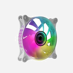 Mars Gaming MF3DW Ventilateur 120mm ARGB Blanc - Boîtier PC, 1200RPM, 12dB, Roulement Hydraulique, Connecteur 6-Pin, 12V, compatible Asus Aura Sync, Mystic Light Sync, RGB Fusion. - Miniature 1