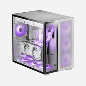 Mars Gaming MCNOVA - Boîtier PC Tower Aluminium, Double Verre Trempé, E-ATX, Refroidissement Liquide, USB-C, Jusqu'à 12 Ventilateurs, 410mm GPU - Miniature 5