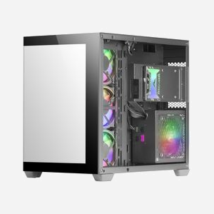 Mars Gaming MCV4 Boîtier PC Tower E-ATX Verre Trempé, 2x 3.5", 3x 2.5", USB 3.2 Gen 1, Audio In/Out, Refroidissement Liquide, Sans Bloc d'Alimentation - Miniature 2